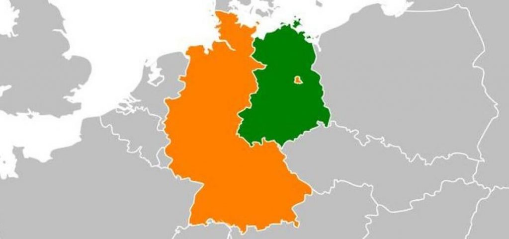 East West Germany Map Berlin Wall Border Division